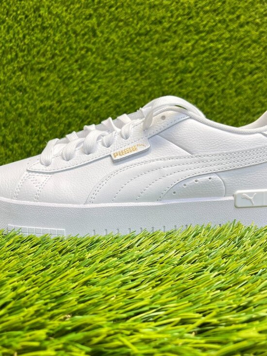 Puma Court Leather Womens Size 9 White Gold Athletic Lifestyle Shoes Sneakers - Picture 3 of 10